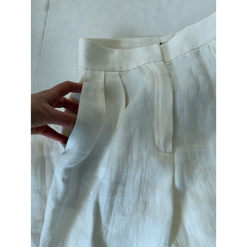 NWT Women's Massimo Dutti White Linen Trousers Size 4 - Picture 5 of 13